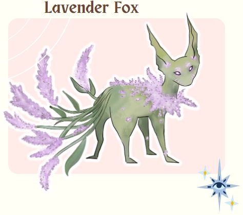 Lavender Fox Familiar | Sticker