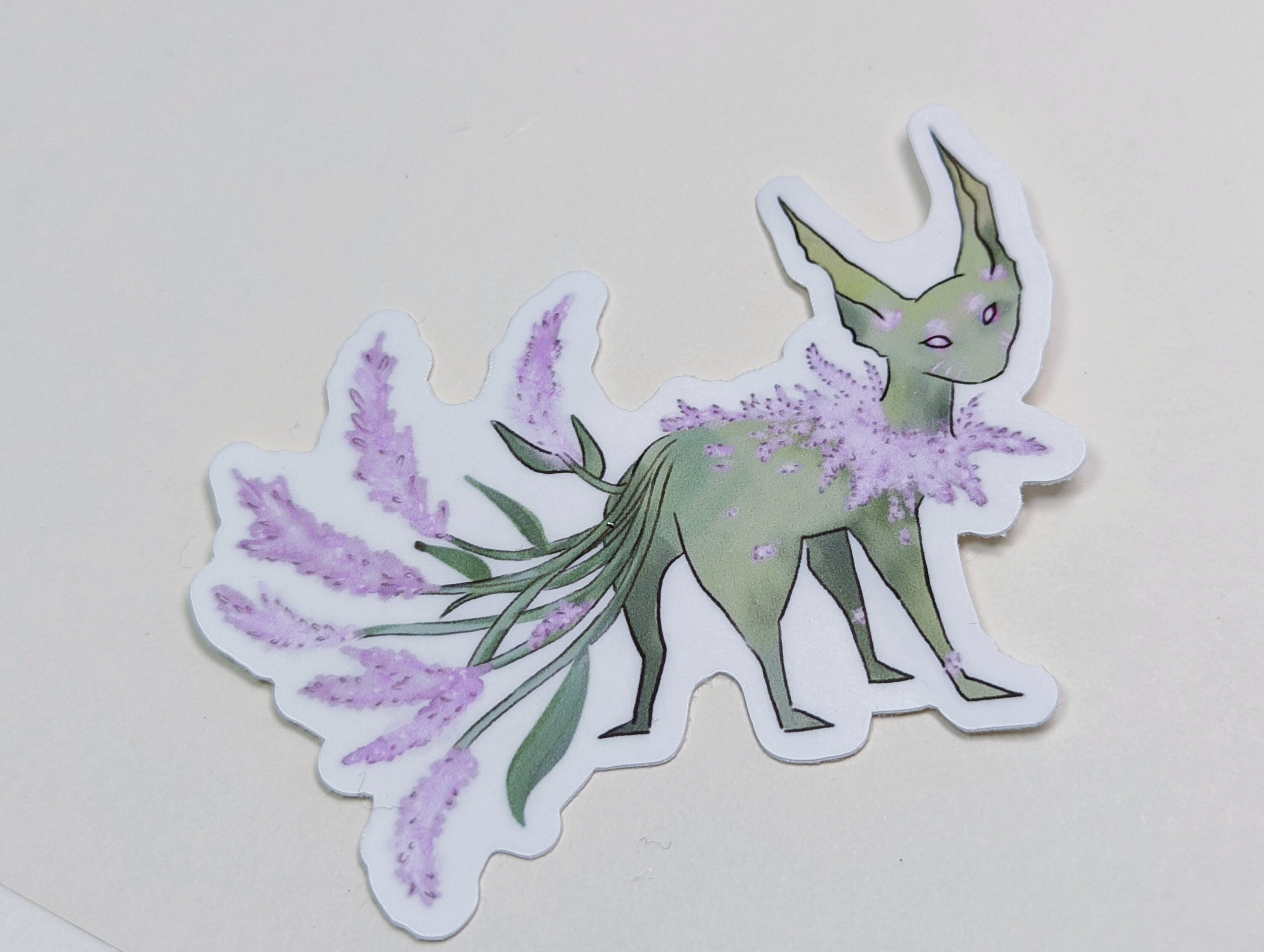 Lavender Fox Familiar | Sticker